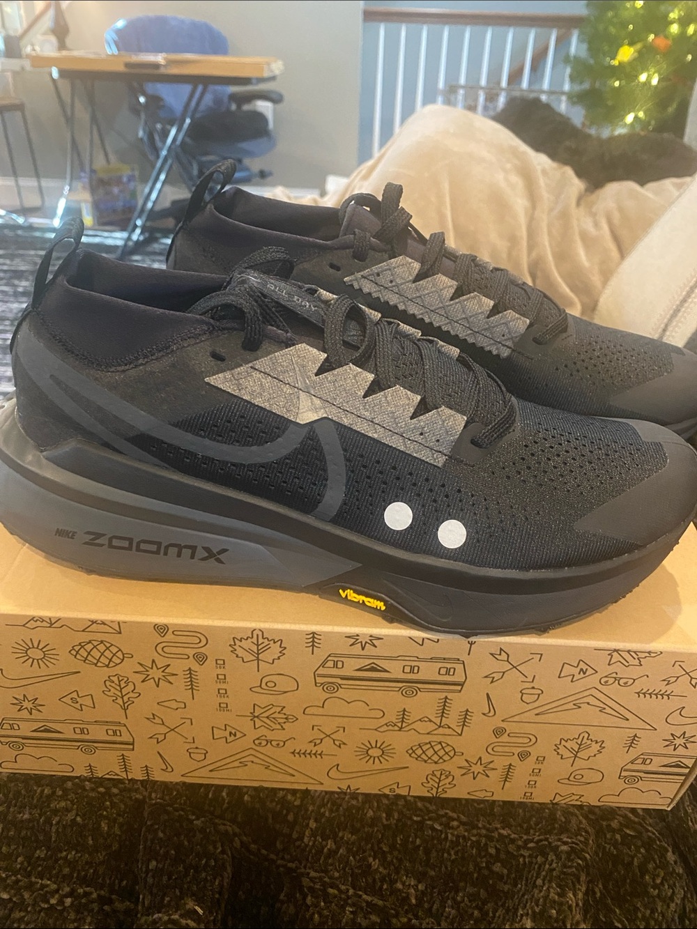 Brand New Nike Black ZoomX Performance Running Shoes with original box.
